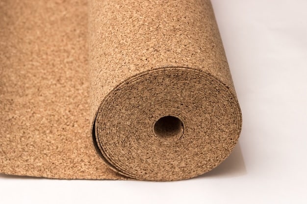 A close-up shot highlighting the texture and material of various yoga mats (PVC, TPE, Natural Rubber, Cork, Jute), each clearly labeled with material type.