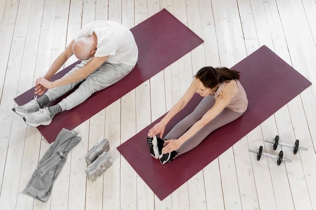 A split image showing two people doing yoga: on the left, someone in a hot yoga class using a mat with a towel overlay; on the right, someone in a restorative yoga class using a thick, cushioned mat.