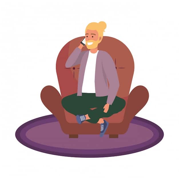 A cartoon depiction of a person sitting on a cloud labeled 