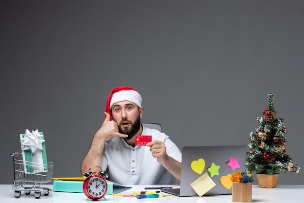 A person looking stressed while juggling multiple tasks and demands during the holiday season.