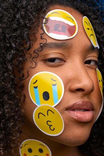 A close-up of a person's face showing a mix of emotions, from happiness to sadness, highlighting the complexity of human feelings.