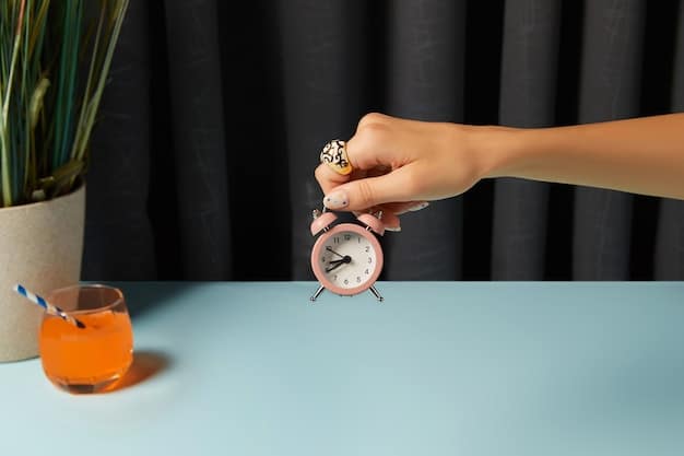 A person's hands resting on a desk, with a simple timer in the background set to 25 minutes, indicating a Pomodoro Technique session. The scene is well-lit and focuses on efficiency and mindfulness.