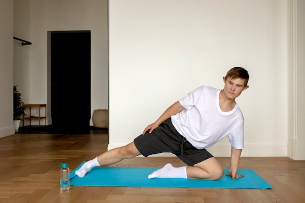 A yoga practitioner using a strap to achieve a deeper stretch in Pigeon Pose, demonstrating how to target specific hip muscles.