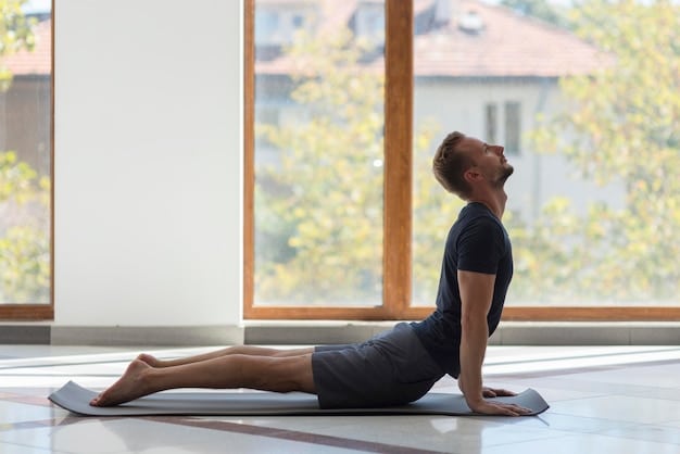 A side view of a person performing Cobra Pose (Bhujangasana) with an overarched back versus a properly aligned back. The image should highlight the compression in the lower back in the overarched position and the engagement of the upper back muscles in the correct posture.