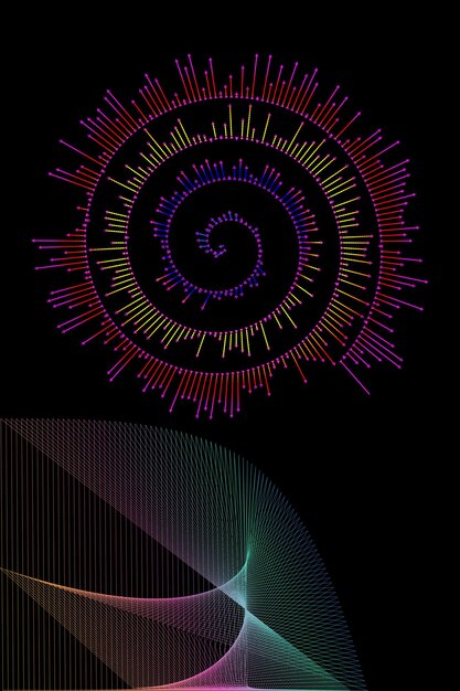 An illustration depicting a disrupted circadian rhythm with jagged lines and dark colors, contrasted with a healthy rhythm represented by smooth waves and bright colors.