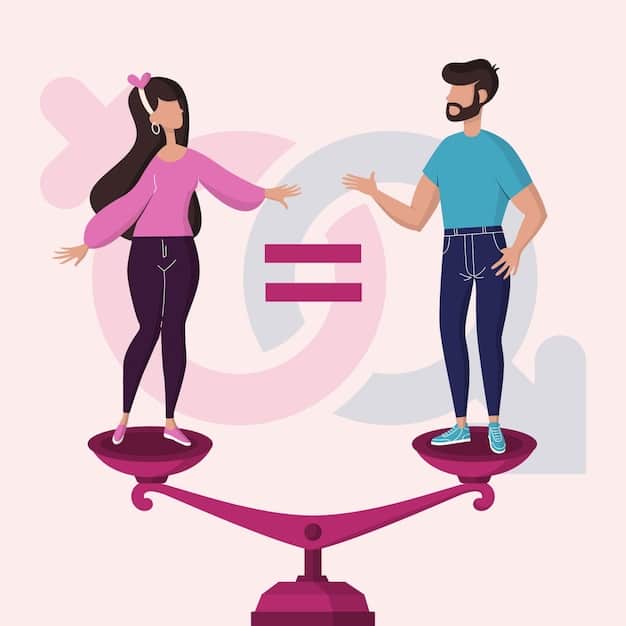 A person holding scales, with negative thoughts on one side being outweighed by positive affirmations and evidence on the other.