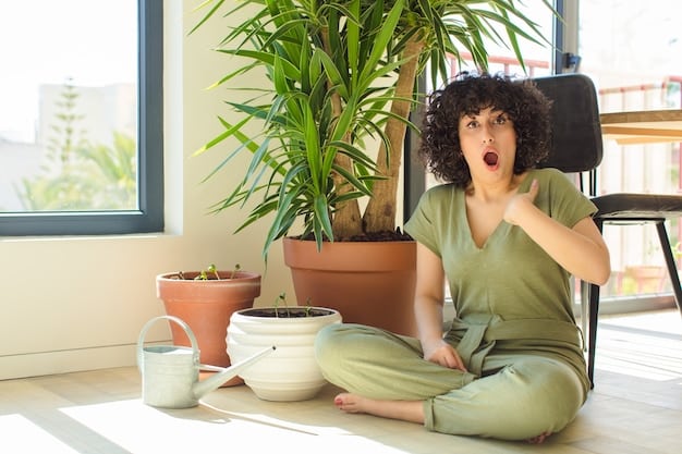 A person sitting in a quiet room doing a breathing exercise to calm their nerves.