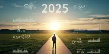 Person confidently choosing a path towards 2025 personal growth objectives