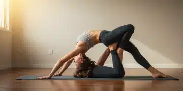 Woman in advanced yoga pose demonstrating enhanced flexibility