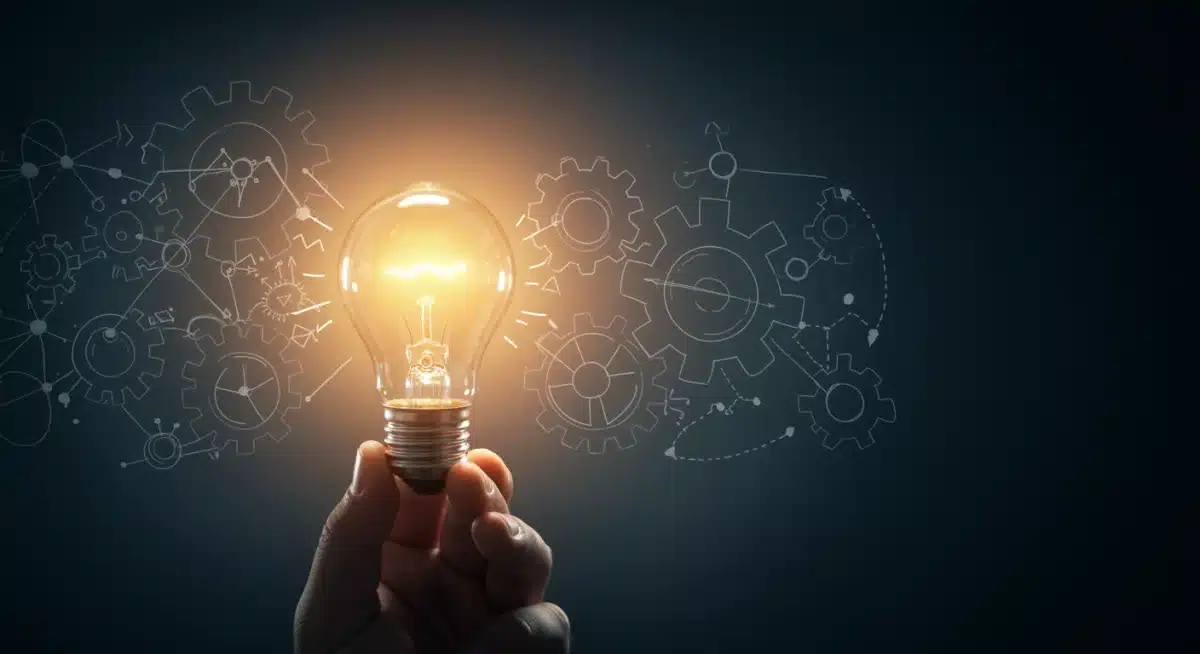 Lightbulb illuminating strategic planning for personal growth