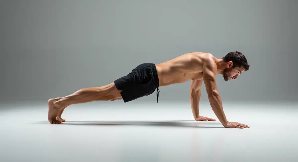 Athlete demonstrating a bear crawl exercise, emphasizing full-body coordination and stability.
