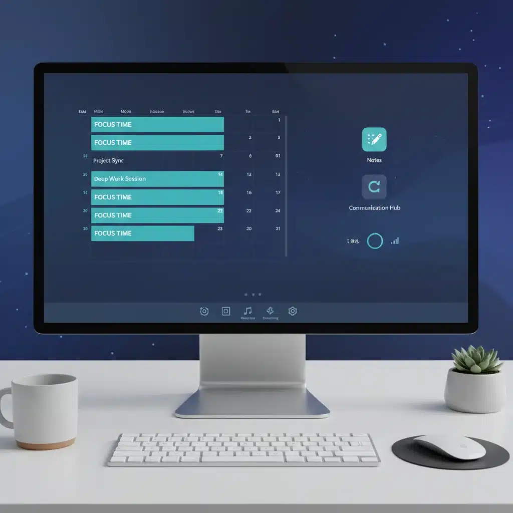 Organized digital dashboard with essential apps for streamlined workflow