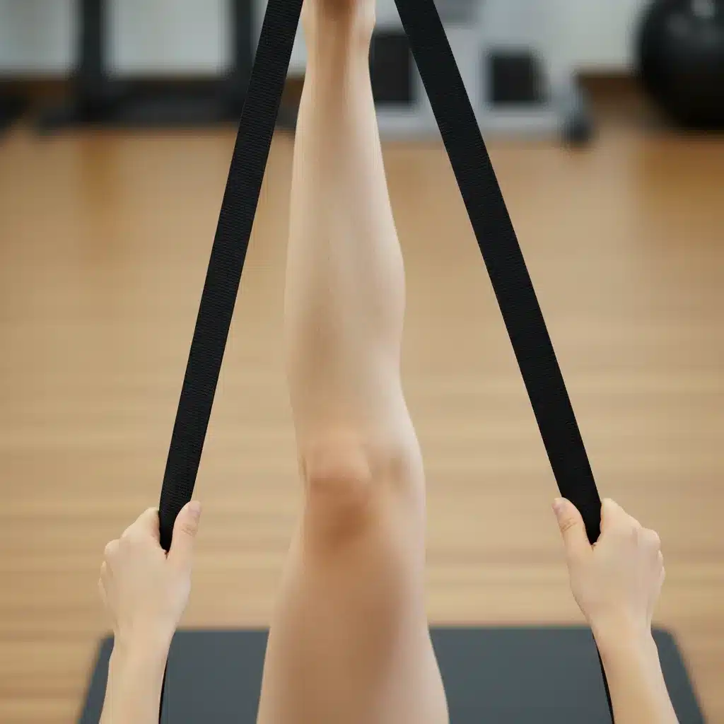 Detailed view of hold-relax PNF hamstring stretch technique in practice.
