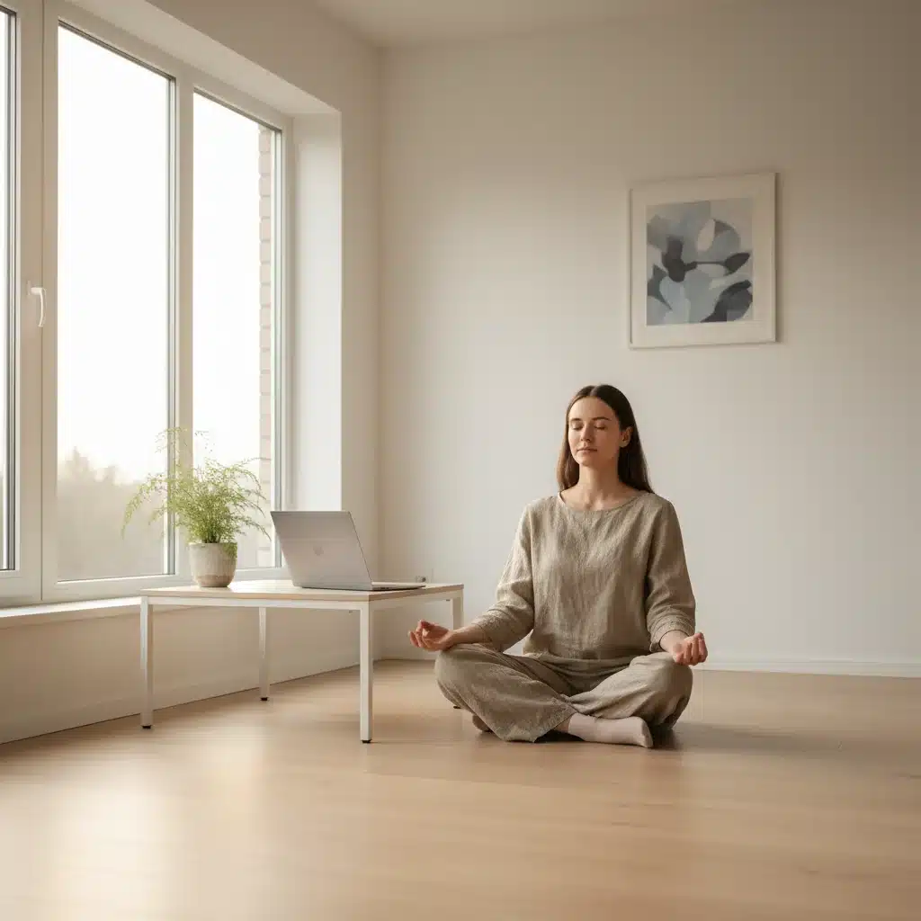 Professional meditating for stress reduction and mental clarity