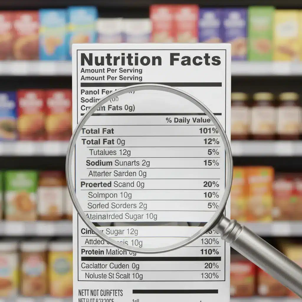 Etiqueta nutricional detallada mostrando la sección de azúcares añadidos en un producto alimentario