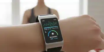 Wearables Fitness 2026: Ventaja del 15% en tu Entrenamiento Dispositivo wearable mostrando datos avanzados de recuperación y sueño.